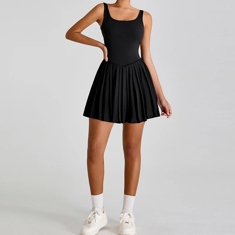 Illusion Two-Piece Backless Dress