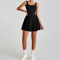 Illusion Two-Piece Backless Dress